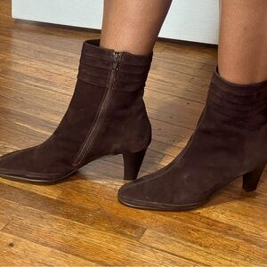 Amalfi Brown Suede Booties